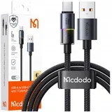 KABEL USB-A USB-C HITRO POLNJENJE USB TIPA C 6A 100W 1M LED ČRN, (5000334595)