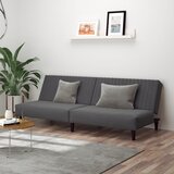 vidaXL Kavč dvosed z ležiščem temno siv žamet | Shoptok.si