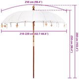  Balineški Parasol Krema 220 x 220 x 260 cm | shoptok.hr