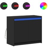 Maison Chic Komoda - Predalnik z LED črna 72x34x61 cm inženirski les, (21722291) Cene
