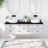 vidaXL Kopalniški pult temno rjav 180x60x(2-6) cm obdelan trden les | Shoptok.si
