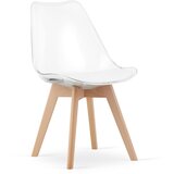 Brandless Stol MARK - prozoren / naravne noge x 2, (22030619) | Shoptok.si