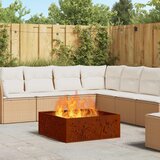  Kamin Smeđa 80 x 80 x 30 cm Čelik otporan na vremenske uvjete | shoptok.hr