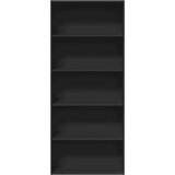 vidaXL Knjižna omara črna 80x30x189 cm inženirski les | Shoptok.si