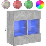 TV ormarić s LED svjetlima siva boja betona 58,5x30x60,5 cm | Eponuda.com