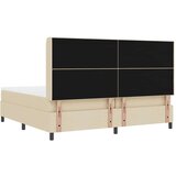 Box spring krevet s madracem Krema 200 x 200 cm tkanina | shoptok.hr
