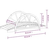  Vrtni most s ogradama 99 x 50 x 38 cm od masivne jelovine | shoptok.hr
