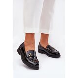 S. BARSKI Lacquered Women's Moccasins With Heart Black S.Barski | Shoptok.si