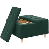  Otoman za pohranu s jastukom Tamnozelena 80 x 80 x 45 cm Baršun | shoptok.hr
