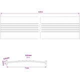  Brtva za garažna vrata Crna 70 x 6 mm 4,5 m PVC | shoptok.hr
