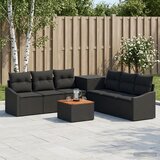  Set sofe 8 kom. Crna Poli Rattan i čelik | shoptok.hr