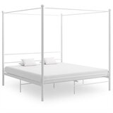  Okvir za krevet s nadstrešnicom bijeli metalni 180 x 200 cm | shoptok.hr