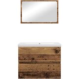 vidaXL Komplet pohištva za kopalnico 3 pcs Stari les 60 x 38.5 x 45 cm | Shoptok.si