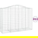  Lučne gabionske košare 13kom 200x50x140/160cm pocinčano željezo | shoptok.hr
