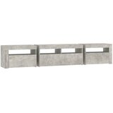 TV ormarić s LED svjetlima siva boja betona 210x35x40 cm | shoptok.hr