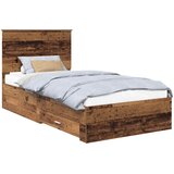  Krevetna konstrukcija Staro drvo 100 x 200 cm Konstruirano drvo Smeđa 210 x 102 x 100 cm | Shoptok.si