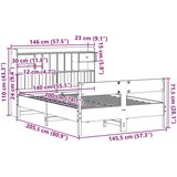 vidaXL Krevet s regalom z knjige bez madraca bijeli 140x200cm borovina | shoptok.hr