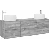  Set namještaja za kupaonicu 3 kom. Siva Sonoma 49,5 x 44,5 x 66 cm | Shoptok.si