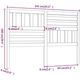  Uzglavlje za krevet boja meda 141 x 4 x 100 cm masivna borovina | shoptok.hr
