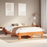 Furnova Posteljni okvir brez vzmetnice voščeno rjav 160x200 cm borovina, (21942704) | Shoptok.si