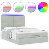  Otomanski krevet s madracima i LED 140x190 cm baršunasti | Eponuda.com