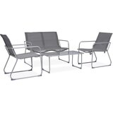 Maison Chic Seti vrtnega pohištva - Vrtna garnitura - Vrtni pohištvo set 4-delna blago in jeklo siva, (21818370) | Shoptok.si