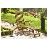 Garden Pleasure Rjav vrtni ležalnik iz masivnega lesa Phoenix – | Shoptok.si