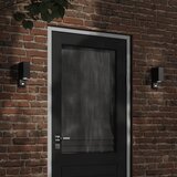 vidaXL Zunanja stenska senzorska svetilka črn tlačno lit aluminij | Shoptok.si