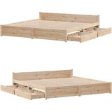 vidaXL Okvir kreveta bez madraca 160 x 200 cm od masivne borovine | shoptok.hr