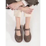 GOODIN Beige suede platform shoes | ePonuda.com