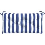  Jastuci za vrtnu klupu 2 kom plavo-bijeli prugasti 100x50x7 cm | shoptok.hr