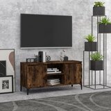 TV ormarić s metalnim nogama dimljeni hrast 103,5 x 35 x 50 cm | shoptok.hr