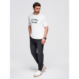 Ombre Men's denim joggers with asymmetrical stitching - blue | Shoptok.si