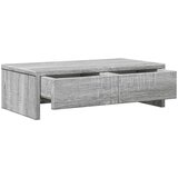 vidaXL Stojalo za zaslon s predali siva sonoma 50x27x15 cm inž. les | Shoptok.si