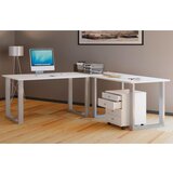 MID.YOU Kotna Pisalna Miza Lona, Bela, Srebrna | Shoptok.si