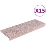  Prostirke za stepenice 15 kom 65x21x4 cm svijetlo ružičaste pravokutne rubove | Shoptok.si