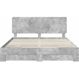  Krevetna konstrukcija s ladicama Betonski sivi 180 x 200 cm Siva 203 x 183 x 100 cm | Shoptok.si