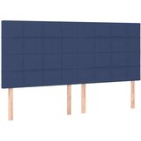  Box spring postelja z vzmetnico LED modra 200x200 cm blago, (20761058) | Shoptok.si