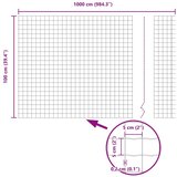 vidaXL Euro Ograja z 22 U Stebrički Siva 1x25 m Jeklo | Shoptok.si
