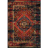 Lesnina XXXL vintage preproga 140/200 cm tkano rdeča, črna | Shoptok.si