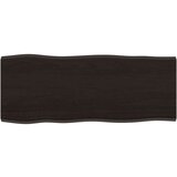 vidaXL Mizna plošča temno siva 100x40x2 cm obdelana trdna hrastovina | Shoptok.si