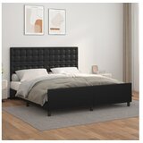  Okvir Za krevet s uzglavljem crni 180x200 cm od umjetne kože | shoptok.hr