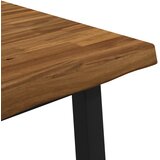  60 x 55 x 75 cm Čvrsto drvo akacije Prirodna i crna Pravokutni | shoptok.hr