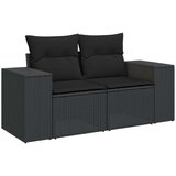  8-dijelni set vrtnih sofa od poliratana s jastucima crni | shoptok.hr