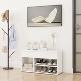  Klupa za cipele bijela 80 x 30 x 45 cm od iverice | shoptok.hr