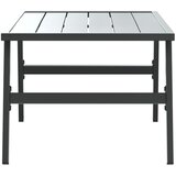  Vrtni stolić za kavu crni 90 x 45 x 35 cm čelik obložen prahom | shoptok.hr