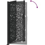  Vrtna vrata crna 100x200 cm čelična dizajn plamena | shoptok.hr