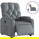 Maison Chic Električni naslanjač - Relax naslanjač sivo umetno usnje, (22062575) | Shoptok.si