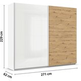 Modern Living Omara Z Drsnimi Vrati Feldkirch, Bela, Barva Hrasta Slike