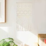  Zidna vješalica s makrameom 40 x 80 cm pamučna Cijene